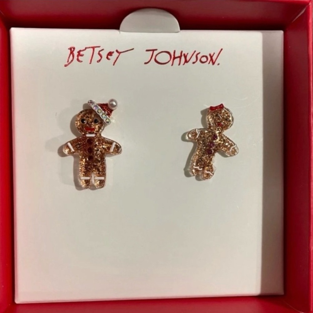Betsey Johnson Gingerbread Earrings (new)